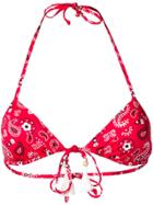 Mc2 Saint Barth Lailsa Bohemian Bikini Top - Red