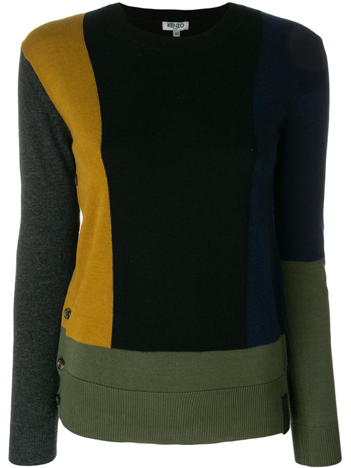 Kenzo Colourblock Panel Jumper - Multicolour