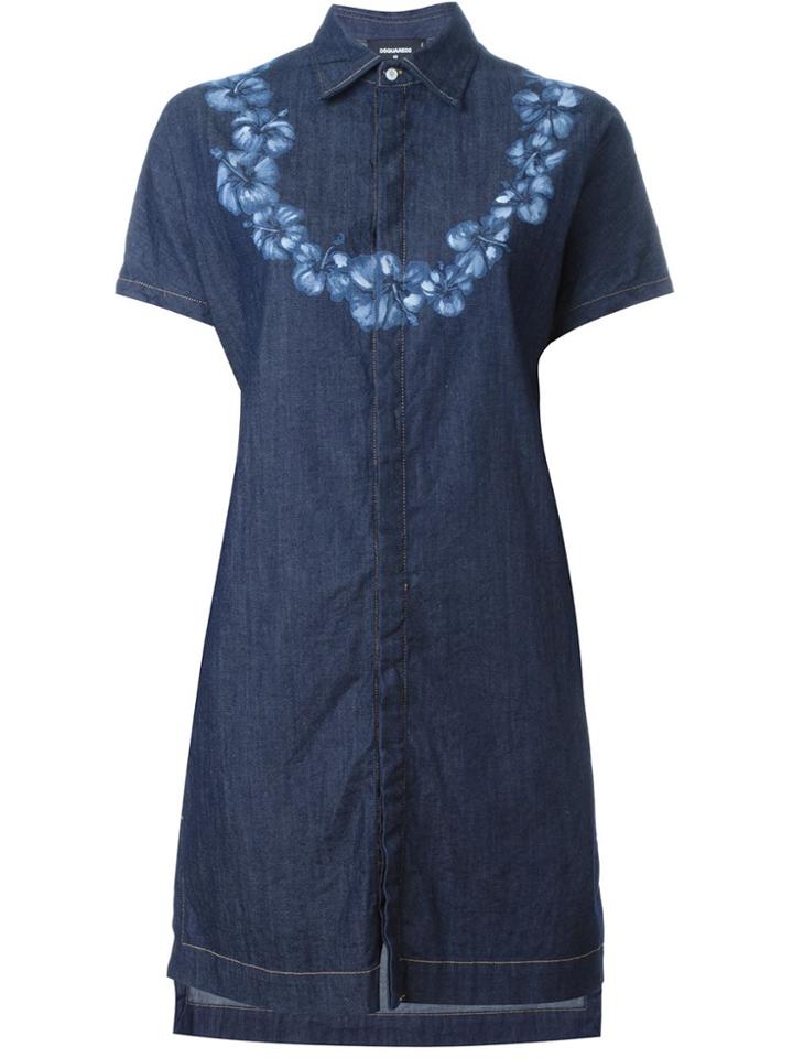 Dsquared2 Denim Shirt Dress - Blue