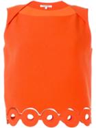 Carven Cut-out Scallop Hem Top