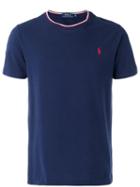 Polo Ralph Lauren Logo Tricolour Trim T-shirt, Men's, Size: Large, Blue, Cotton