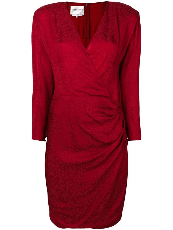Carmen March Textured Wrap Dress