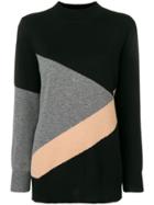 Chinti & Parker Geometric Pattern Jumper - Black
