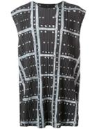 Homme Plissé Issey Miyake Ladder Checked Tank Top - Grey