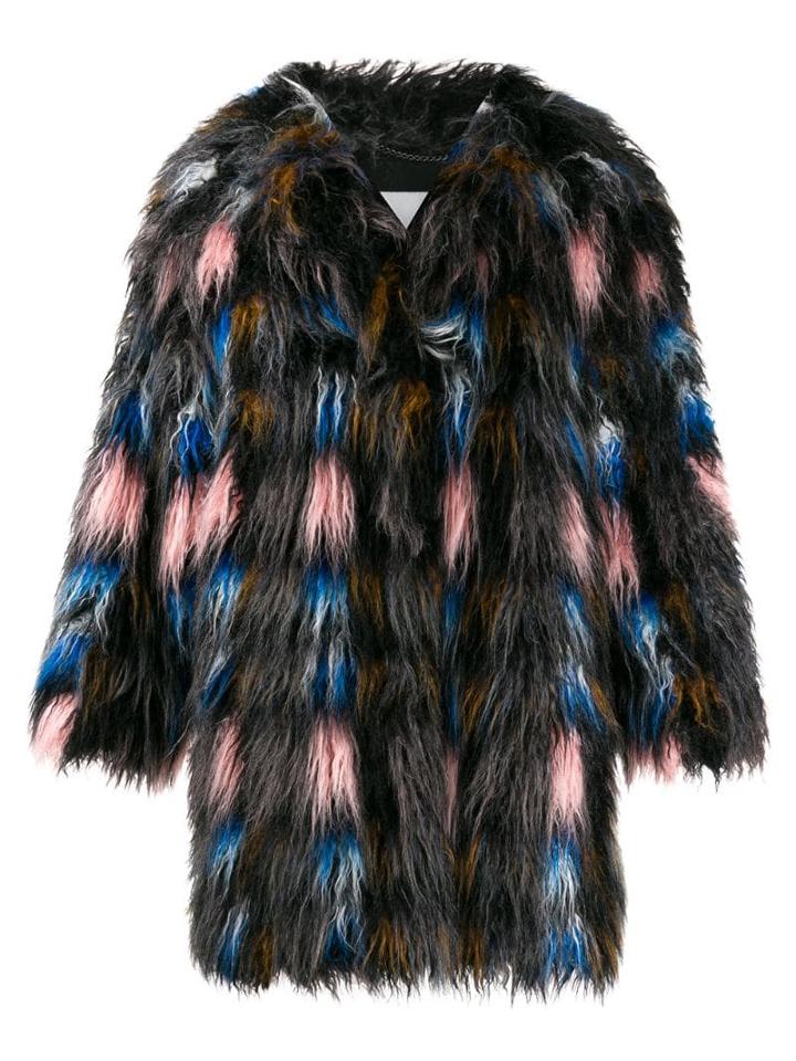 Kenzo Midi Shearling Coat - Pink