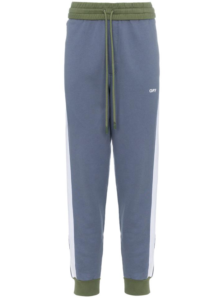 Off-white X Browns Logo Track Pants - Blue
