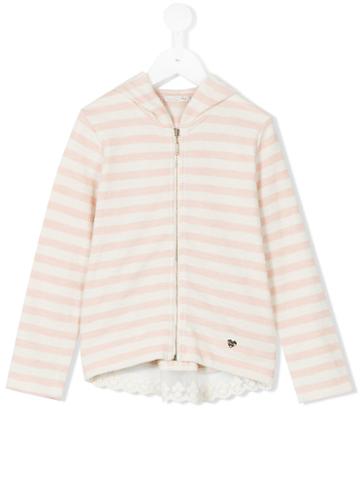 Liu Jo Kids - Striped Hoodie - Kids - Cotton - 3 Yrs, White