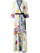 Etro - Floral Wrap Dress - Women - Silk - 42, Nude/neutrals, Silk