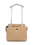 Fendi Dotcom Click Shoulder Bag, Women's, Brown, Calf Leather