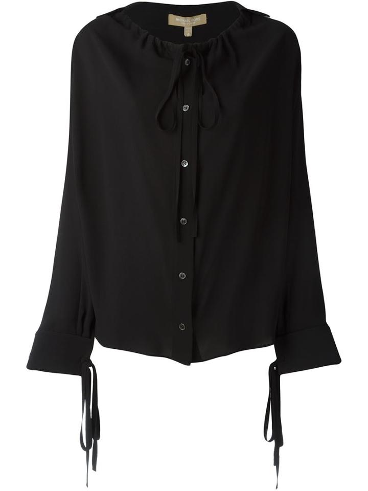 Michael Kors Tie Sleeve And Neck Button Down Shirt
