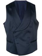Tagliatore Classic Double-breasted Waistcoat - Blue