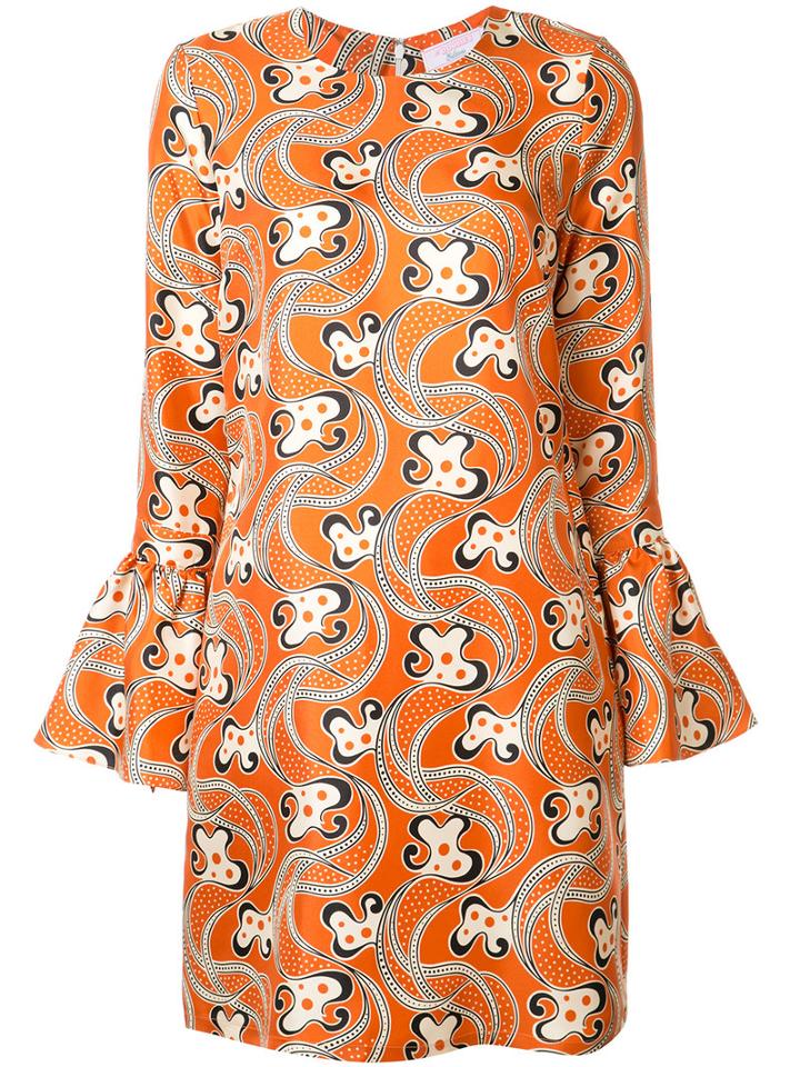Ladoublej Editions Aperol Happy Wrist Dress, Women's, Size: Small, Yellow/orange, Silk