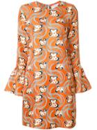Ladoublej Editions Aperol Happy Wrist Dress, Women's, Size: Small, Yellow/orange, Silk