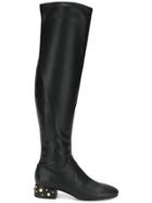 See By Chloé Studded Heel Over-the-knee Boots - Black