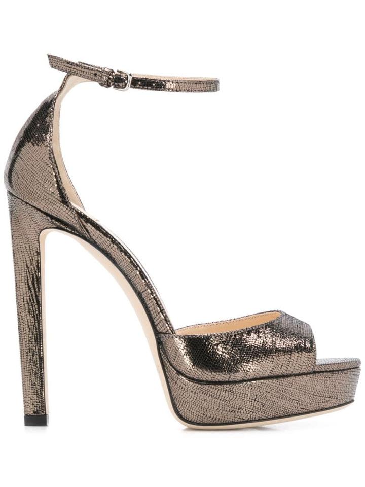 Jimmy Choo Pattie 140 Sandals - Silver