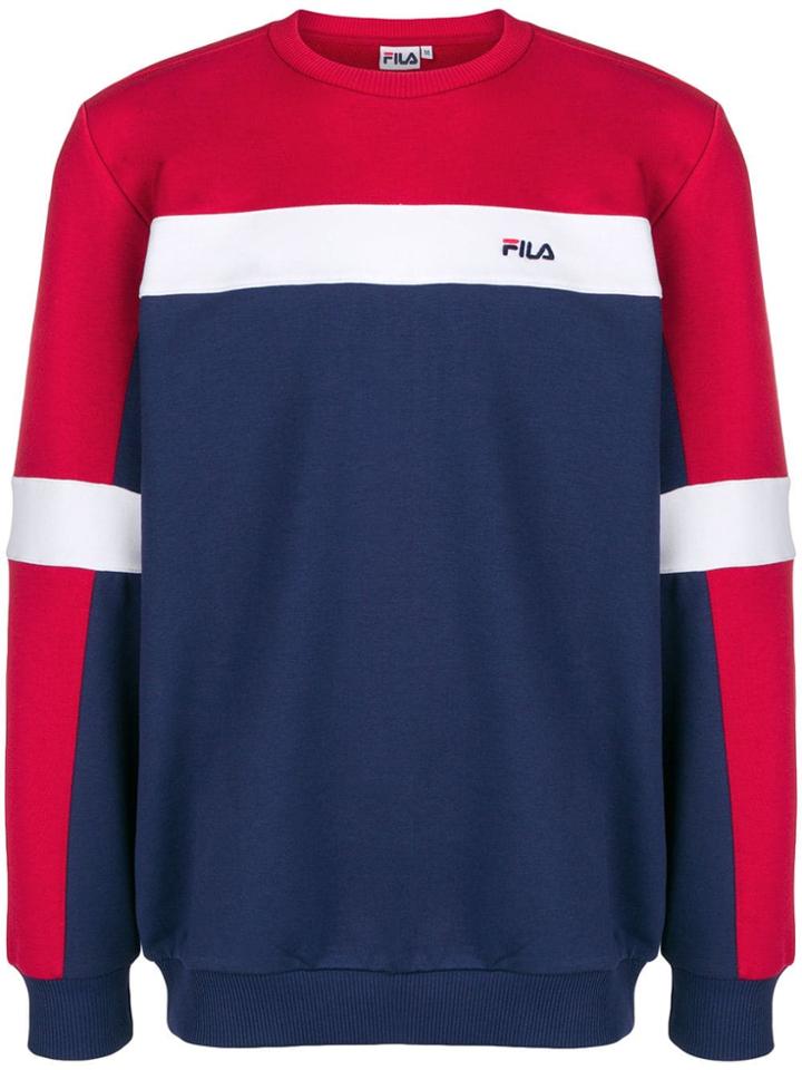 Fila Colour-block Fitted Sweater - Blue