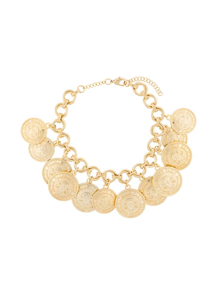 Balmain Medals Necklace - Metallic
