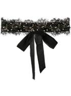 Onefifteen Embellished Lace Trim Belt - Black
