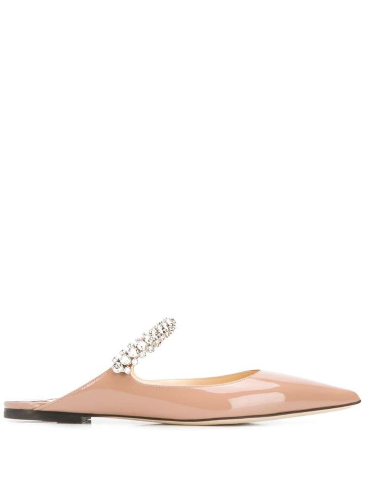 Jimmy Choo Bing Crystal-embellished Mules - Neutrals