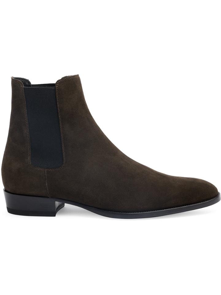 Saint Laurent Wyatt 30 Chelsea Boots - Green