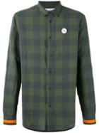 Sold Out Frvr - Sid Checked Shirt - Men - Cotton/linen/flax - Xl, Green, Cotton/linen/flax