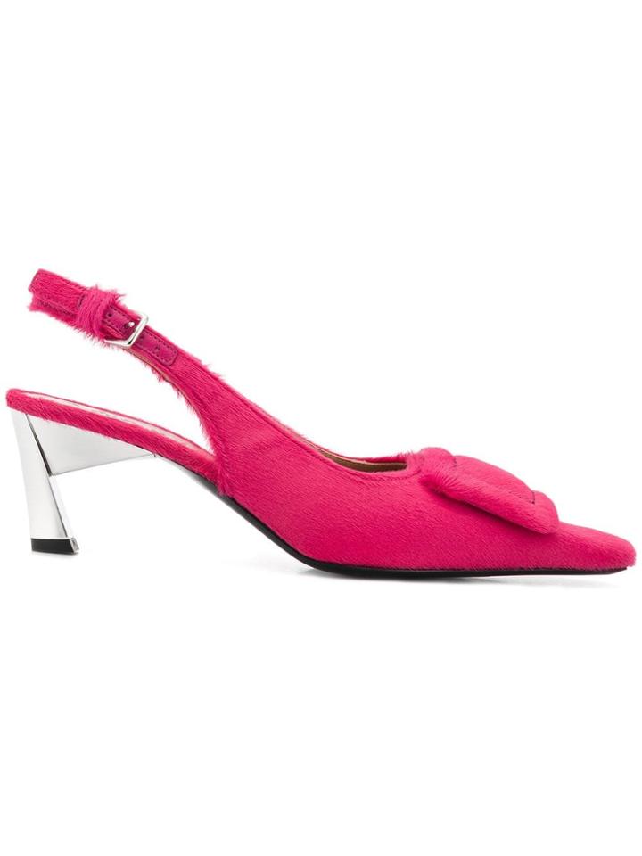 Marni Square Appliqué Pumps - Pink