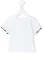 Burberry Kids - Checked Detail T-shirt - Kids - Cotton/spandex/elastane - 9 Mth, Infant Girl's, White