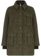 Ganni Double-layered Utility Pocket Coat - Green