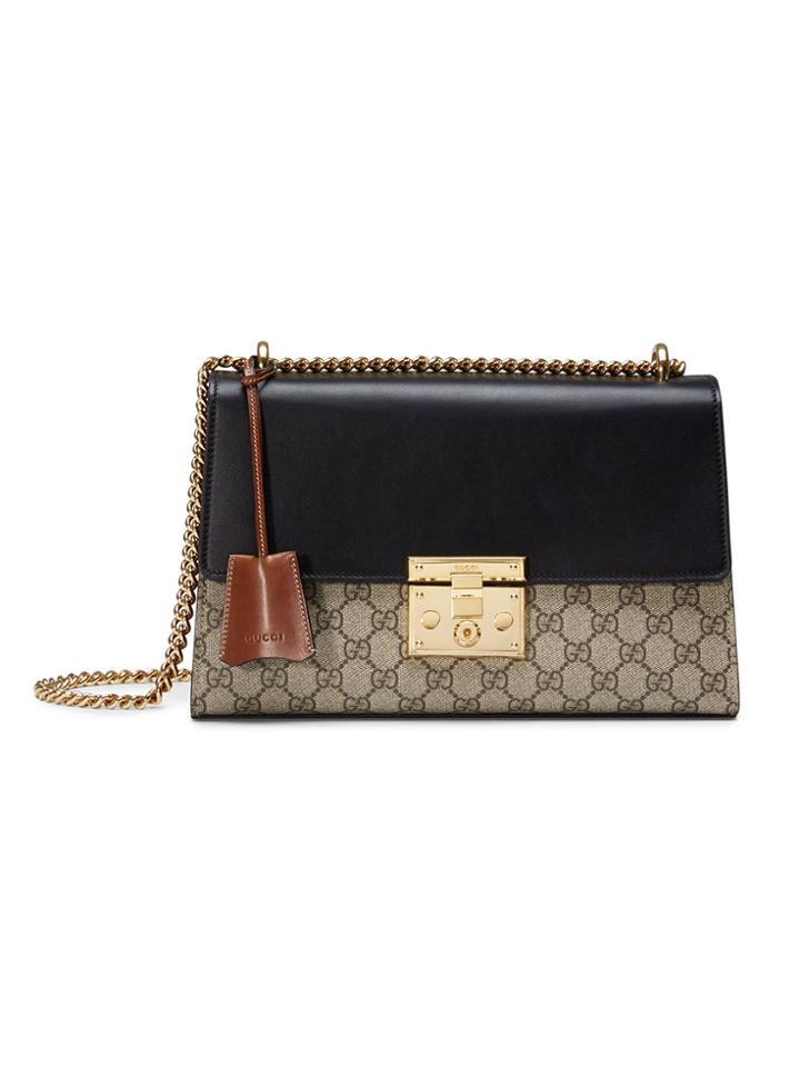 Gucci Padlock Gg Supreme Shoulder Bag - Brown
