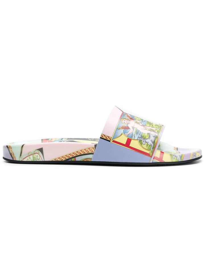 Versace Baroque-print Slides - Multicolour