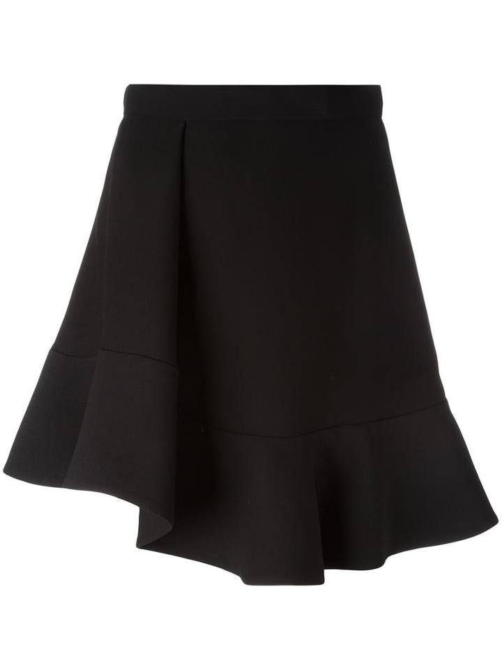 Carven Asymmetric Mini Skirt, Women's, Size: 40, Black, Polyester/acetate/silk