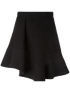 Carven Asymmetric Mini Skirt, Women's, Size: 40, Black, Polyester/acetate/silk