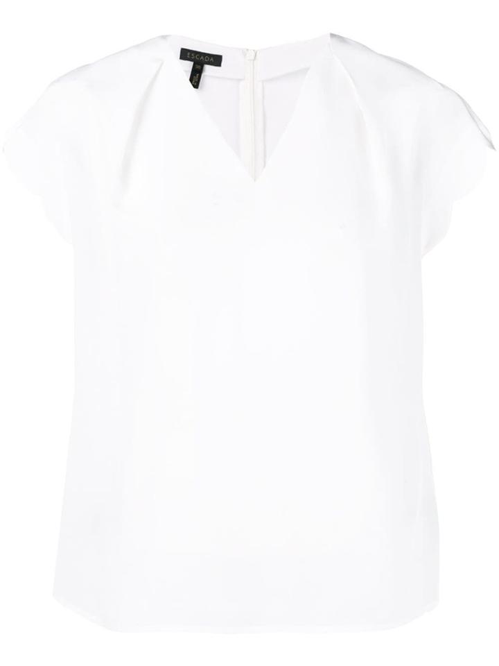 Escada V-neck Blouse - White