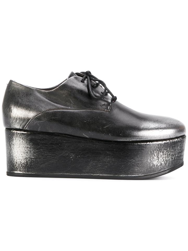 Marsèll Platform Oxford Shoes - Metallic