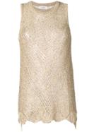 Snobby Sheep Knitted Top With Sequins - Neutrals