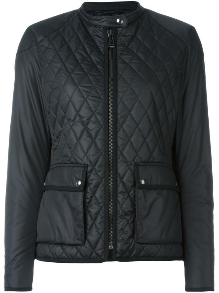 Belstaff Zipped Quilted Jacket, Women's, Size: 46, Black, Polyester/acetate/cupro