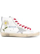 Golden Goose Deluxe Brand Embroidered Sneakers - White