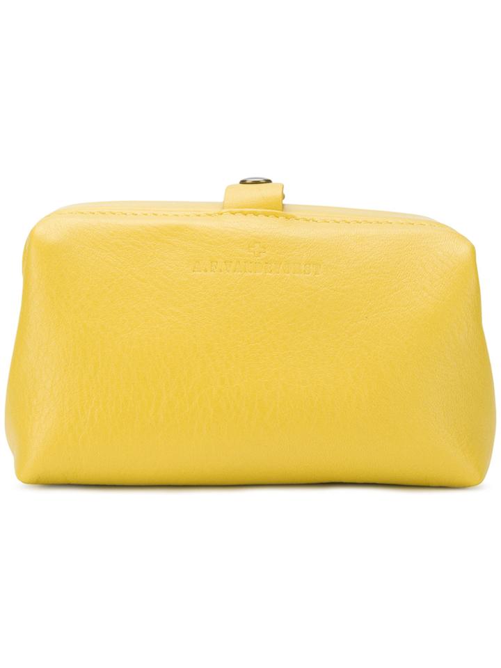 A.f.vandevorst Logo Embossed Makeup Bag - Yellow & Orange