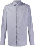 Z Zegna Micro-check Longsleeved Shirt - Blue