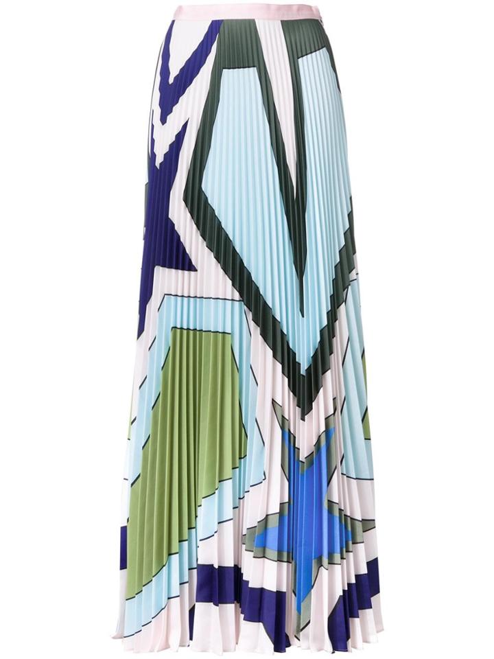 Mary Katrantzou 'star Heart' Pleated Skirt - Multicolour