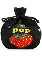 Hysteric Glamour Pop Berry Drawstring Clutch Bag - Black
