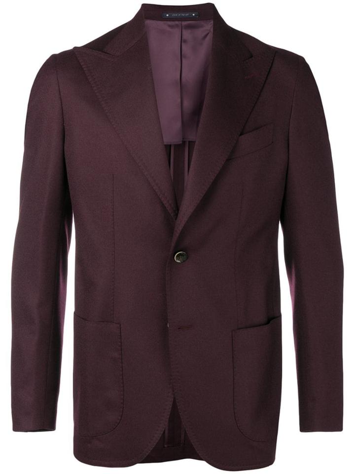 Bagnoli Sartoria Napoli Single Breasted Blazer - Red