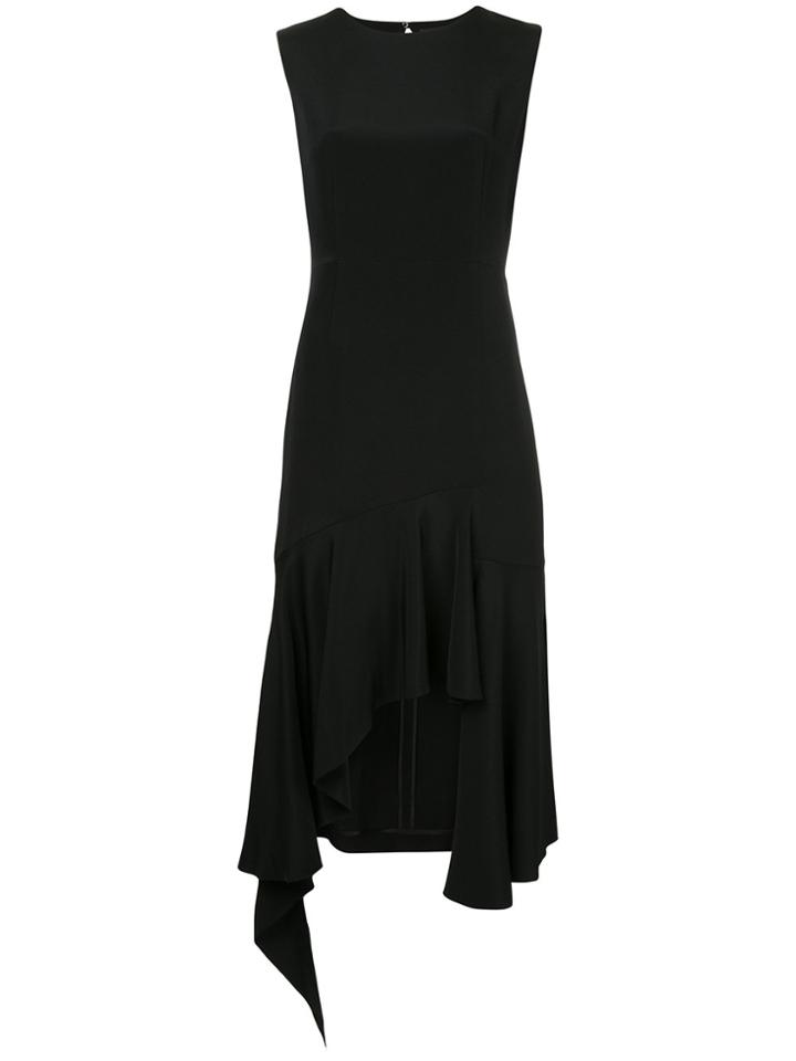 Goen.j Open Back Asymmetric Sleeveless Heavy Dress - Black