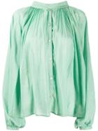 Forte Forte Gathered Neck Shirt - Green