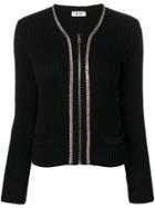 Liu Jo Zip Front Cardigan - Black