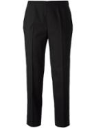 Piazza Sempione Cropped Trousers, Women's, Size: 42, Black, Silk/polyamide/spandex/elastane