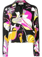 Emilio Pucci Abstract Print Fitted Jacket - Black
