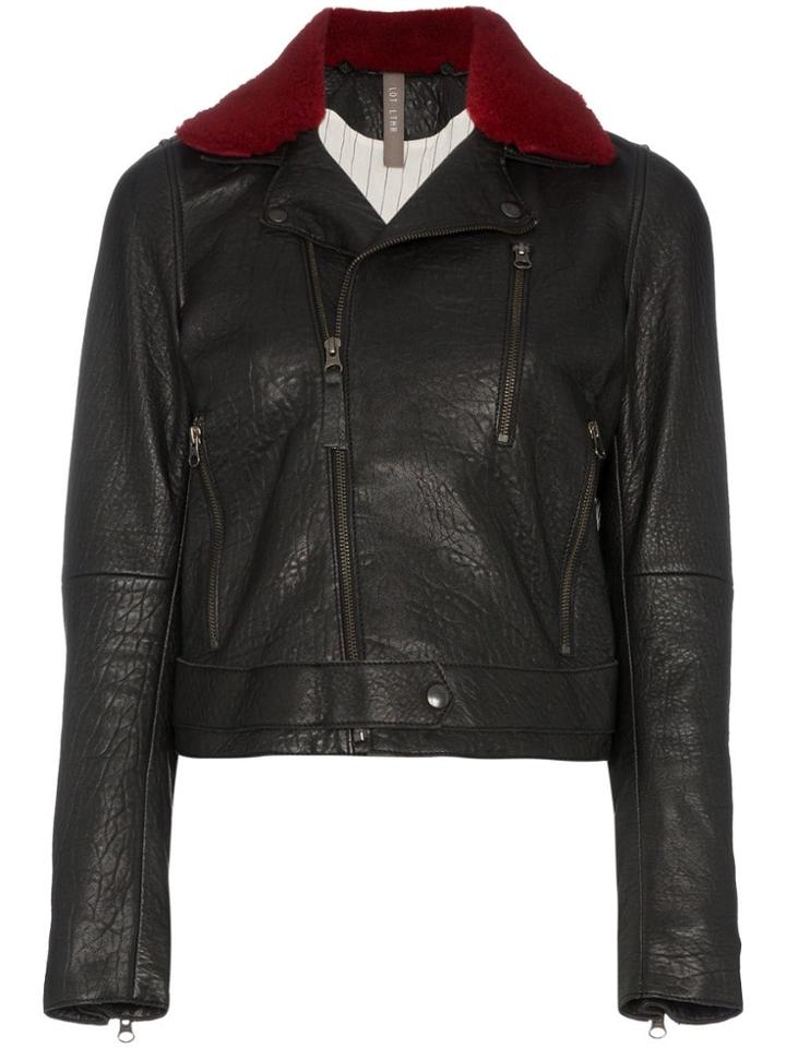 Lot Lthr Leather Biker Jacket - Black