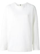 Marni Rear Ring Zip Blouse, Women's, Size: 34, White, Cotton/polyester