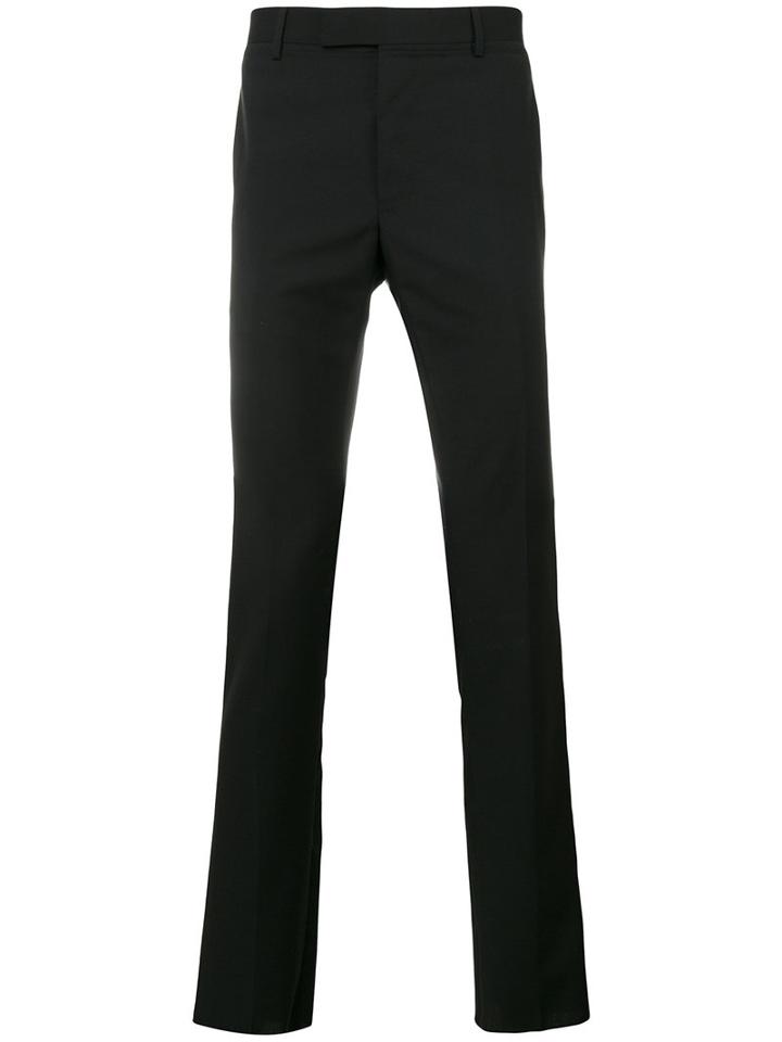 Lanvin - Stripe Panel Tailored Trousers - Men - Viscose/wool - 48, Black, Viscose/wool